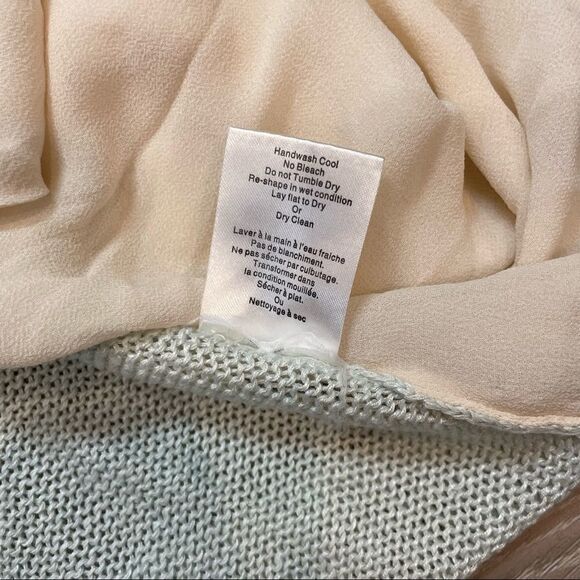 Aritzia Babaton Silk Top Knit Back Crochet Knit Back - Picture 5 of 5